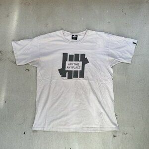 Undefeated Make Trouble T-Shirt Large Short Sleeve "AnyTime Any Place" Logo